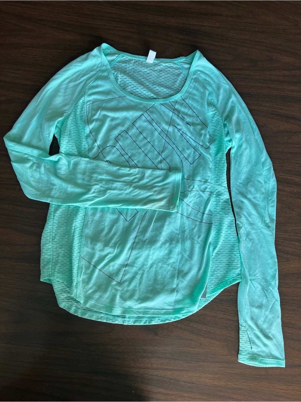 Under Armour Mint Green Long-Sleeve Athletic Top